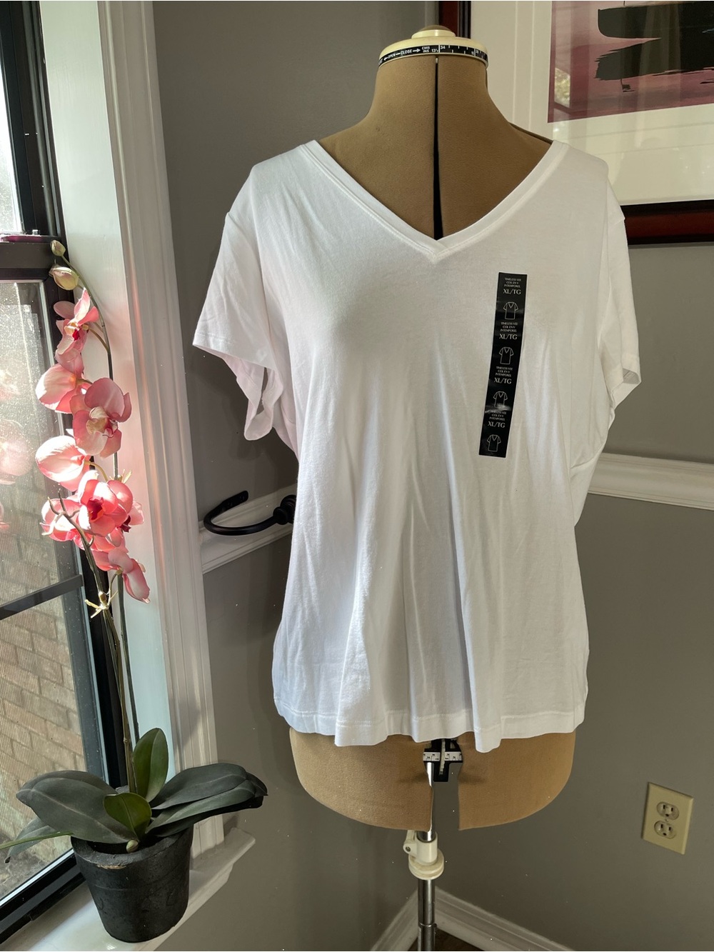 Banana Republic NWT Women’s White V-Neck Short Sleeve Tee